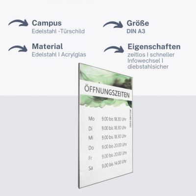 Türschild Campus Din A3 Edelstahl Schilder